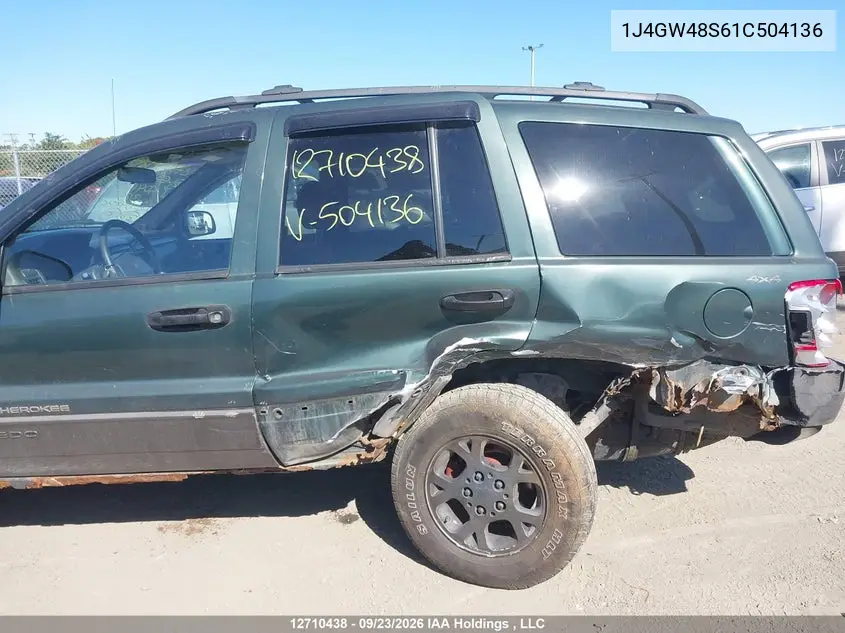 2001 JEEP GRAND CHEROKEE VIN 1J4GW48S61C504136 — фото 12