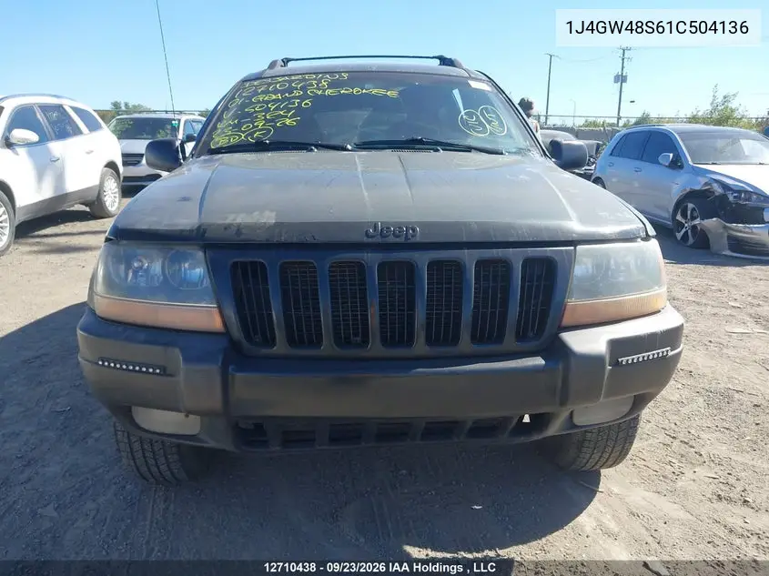2001 JEEP GRAND CHEROKEE VIN 1J4GW48S61C504136 — фото 13