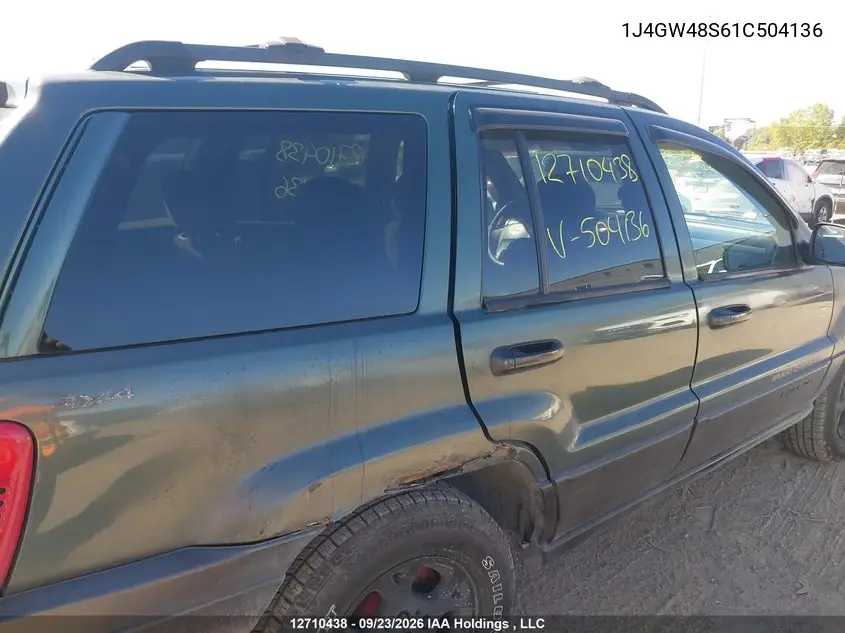 2001 JEEP GRAND CHEROKEE VIN 1J4GW48S61C504136 — фото 22
