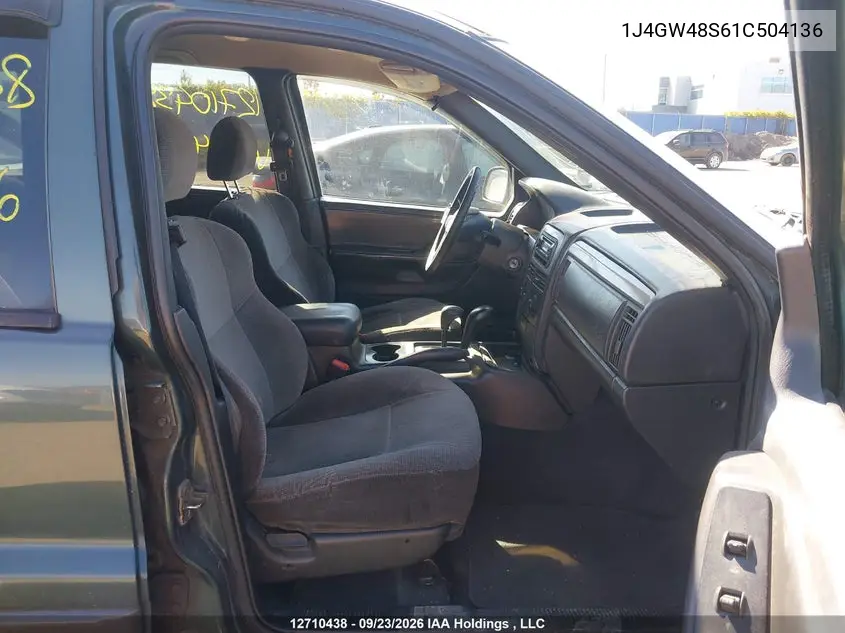 2001 JEEP GRAND CHEROKEE VIN 1J4GW48S61C504136 — фото 5