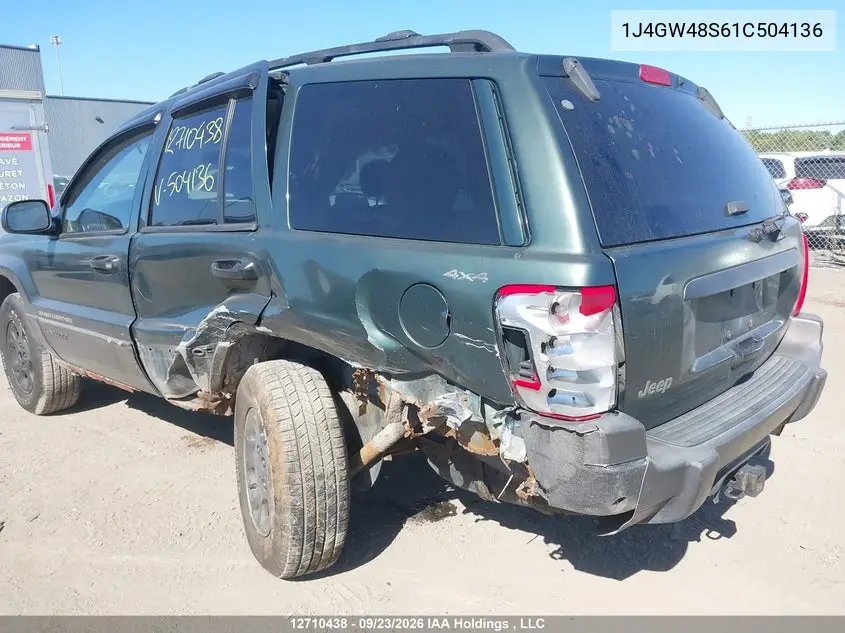 2001 JEEP GRAND CHEROKEE VIN 1J4GW48S61C504136 — фото 6