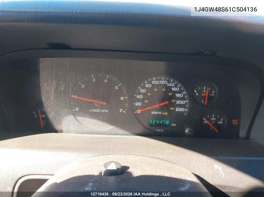 2001 JEEP GRAND CHEROKEE VIN 1J4GW48S61C504136 — фото 7