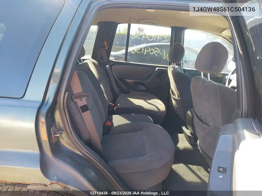 2001 JEEP GRAND CHEROKEE VIN 1J4GW48S61C504136 — фото 8