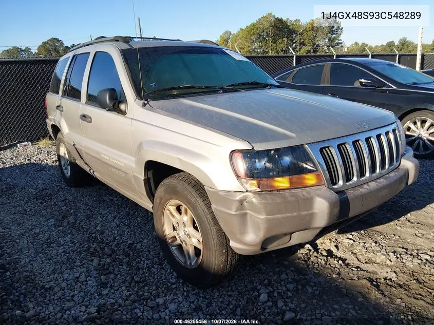 JEEP GRAND CHEROKEE 2003, VIN 1J4GX48S93C548289
