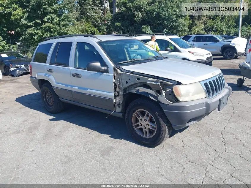 JEEP GRAND CHEROKEE 2003, VIN 1J4GW48S13C503494