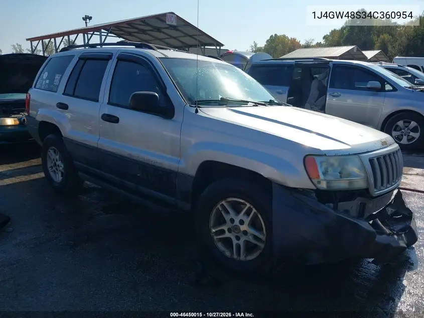 JEEP GRAND CHEROKEE 2004, VIN 1J4GW48S34C360954