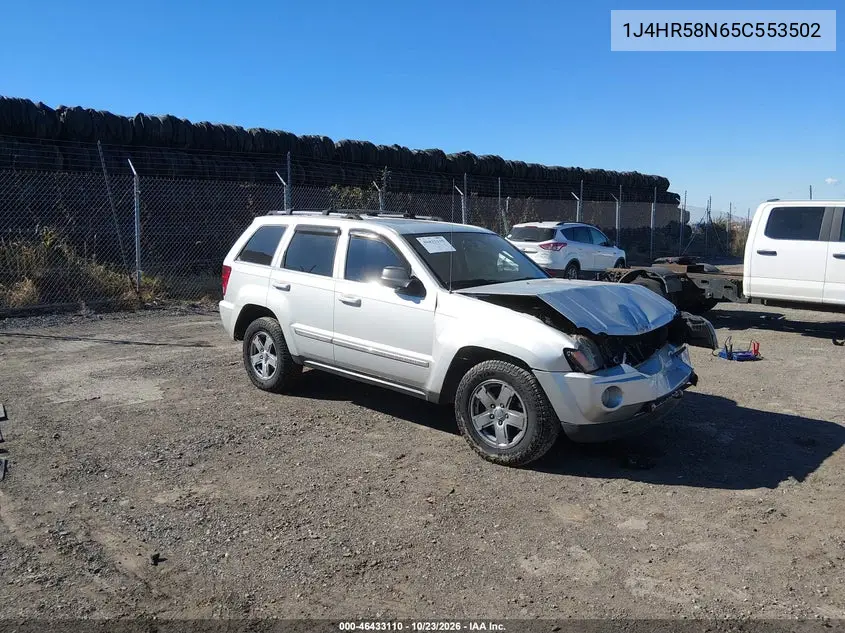 JEEP GRAND CHEROKEE 2005, VIN 1J4HR58N65C553502