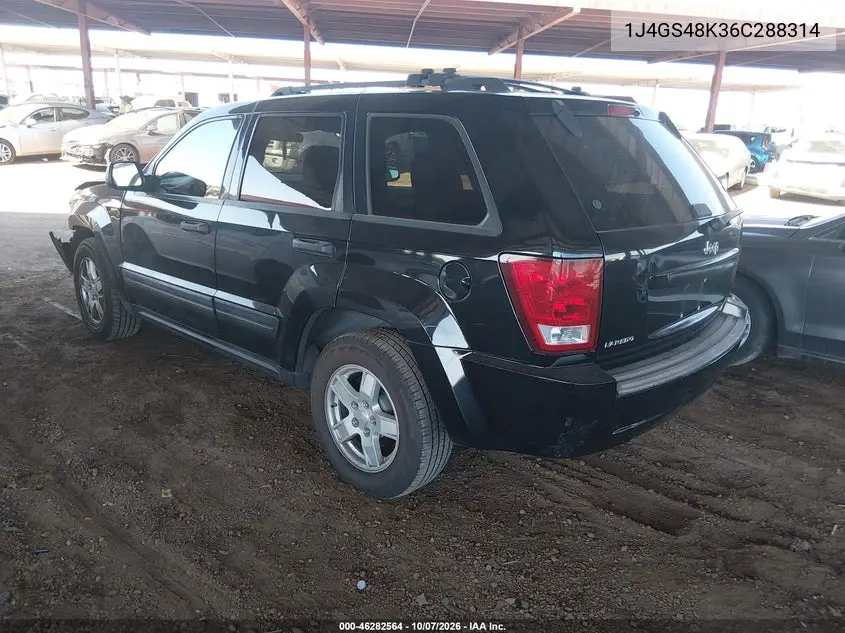 2006 JEEP GRAND CHEROKEE VIN 1J4GS48K36C288314 — фото 3