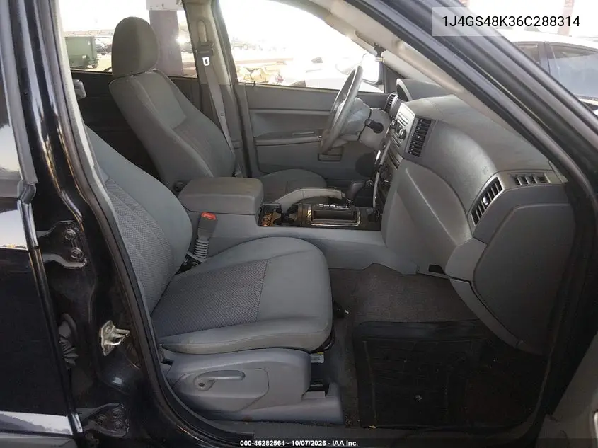 2006 JEEP GRAND CHEROKEE VIN 1J4GS48K36C288314 — фото 5