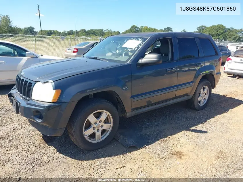 2007 JEEP GRAND CHEROKEE VIN 1J8GS48K87C601860 — фото 2