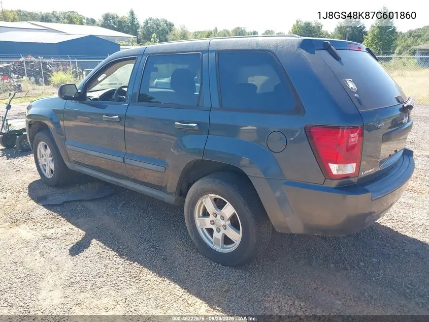 2007 JEEP GRAND CHEROKEE VIN 1J8GS48K87C601860 — фото 3
