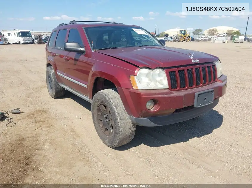 JEEP GRAND CHEROKEE 2007, VIN 1J8GS48KX7C502604