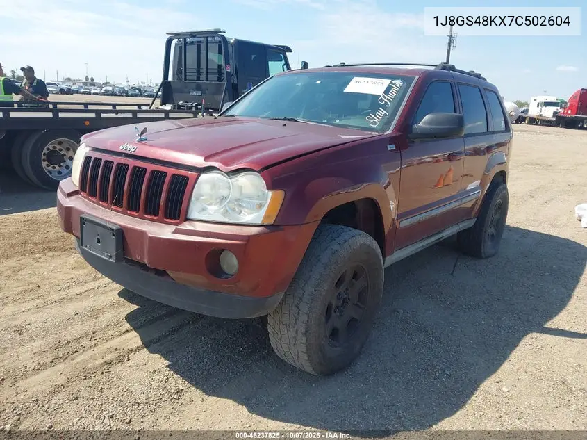 2007 JEEP GRAND CHEROKEE VIN 1J8GS48KX7C502604 — фото 2