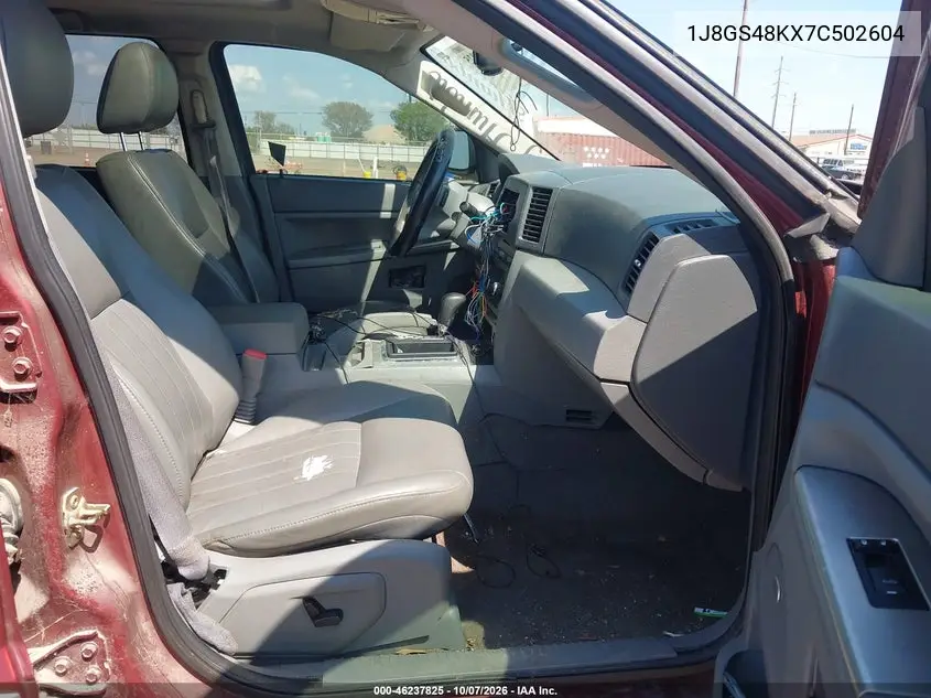 2007 JEEP GRAND CHEROKEE VIN 1J8GS48KX7C502604 — фото 5