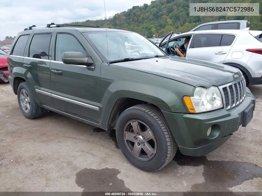 JEEP GRAND CHEROKEE 2007, VIN 1J8HS68247C572986