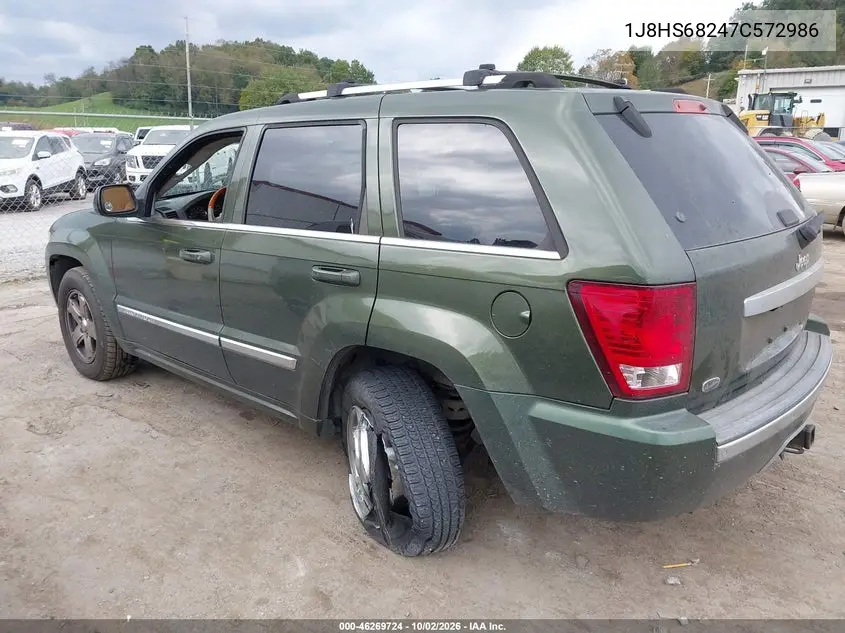 2007 JEEP GRAND CHEROKEE VIN 1J8HS68247C572986 — фото 3