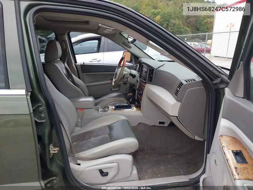 2007 JEEP GRAND CHEROKEE VIN 1J8HS68247C572986 — фото 5