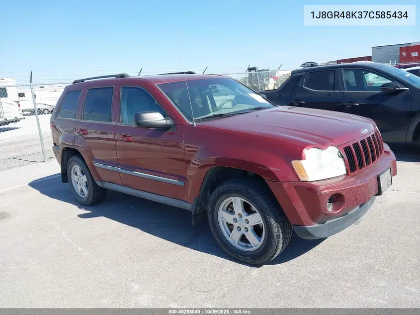 JEEP GRAND CHEROKEE 2007, VIN 1J8GR48K37C585434