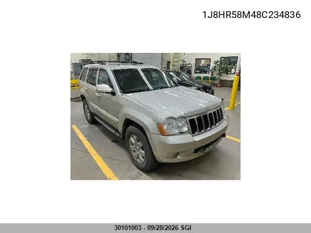 JEEP GRAND CHEROKEE 2008, VIN 1J8HR58M48C234836