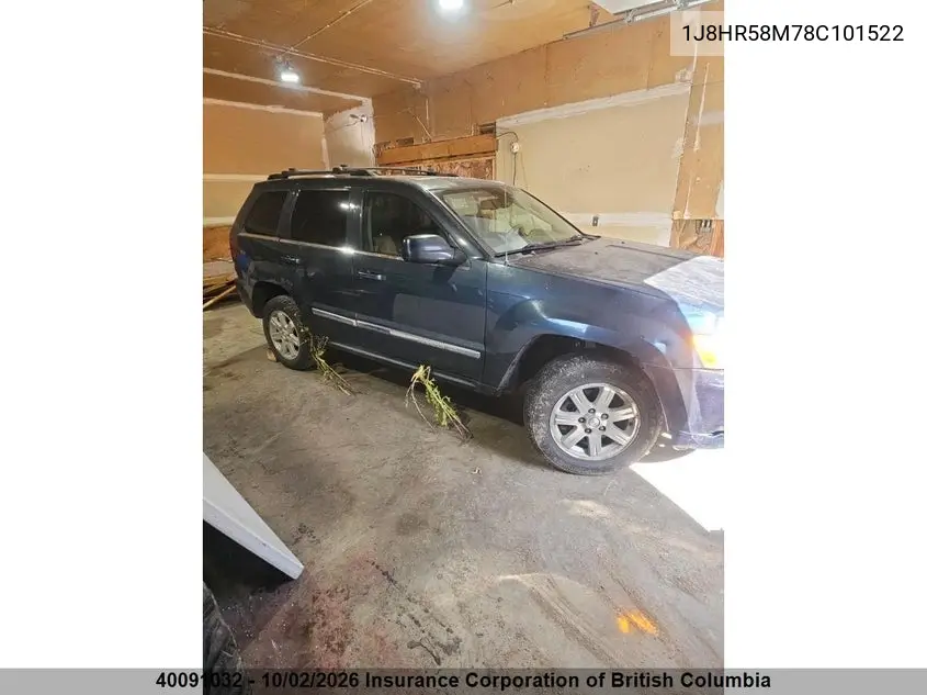 JEEP GRAND CHEROKEE 2008, VIN 1J8HR58M78C101522