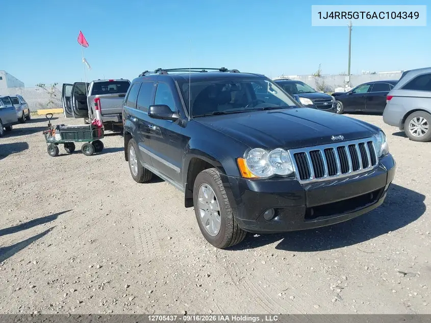 JEEP GRAND CHEROKEE 2010, VIN 1J4RR5GT6AC104349
