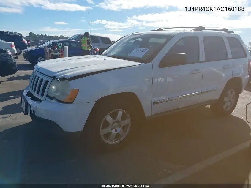2010 JEEP GRAND CHEROKEE VIN 1J4PR4GK1AC160188 — фото 2