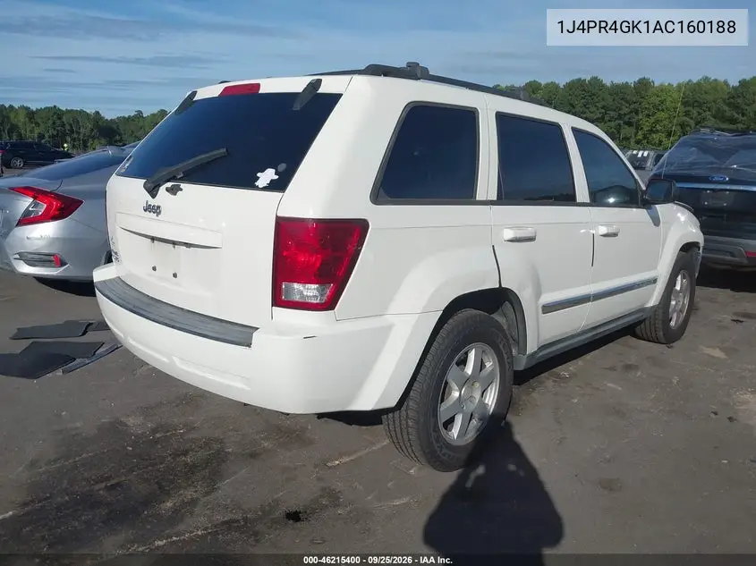 2010 JEEP GRAND CHEROKEE VIN 1J4PR4GK1AC160188 — фото 4