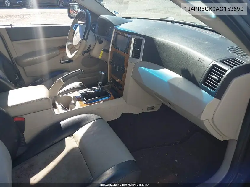 2010 JEEP GRAND CHEROKEE VIN 1J4PR5GK9AC153690 — фото 5