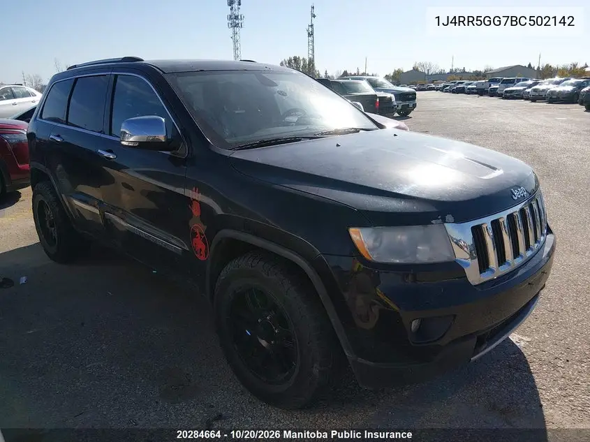 JEEP GRAND CHEROKEE 2011, VIN 1J4RR5GG7BC502142