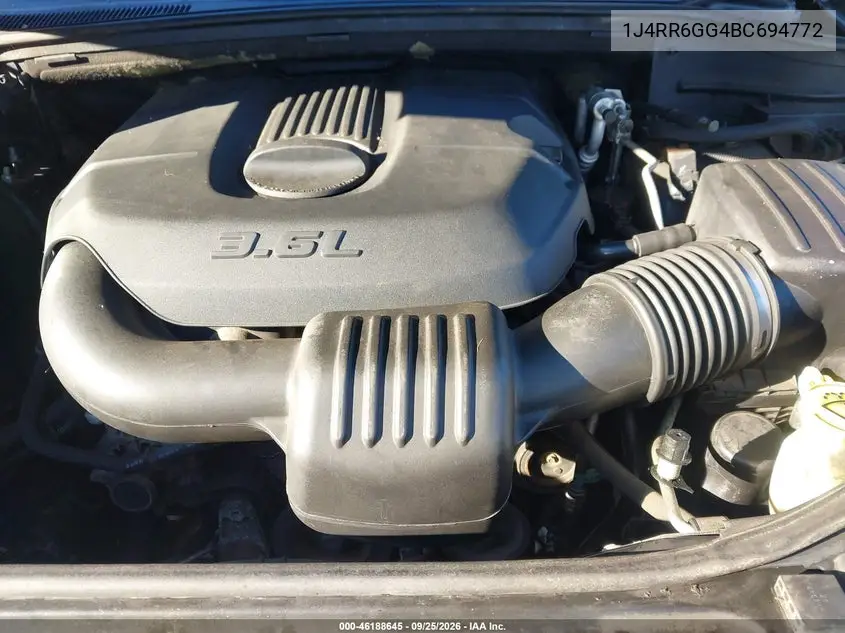 2011 JEEP GRAND CHEROKEE VIN 1J4RR6GG4BC694772 — фото 10