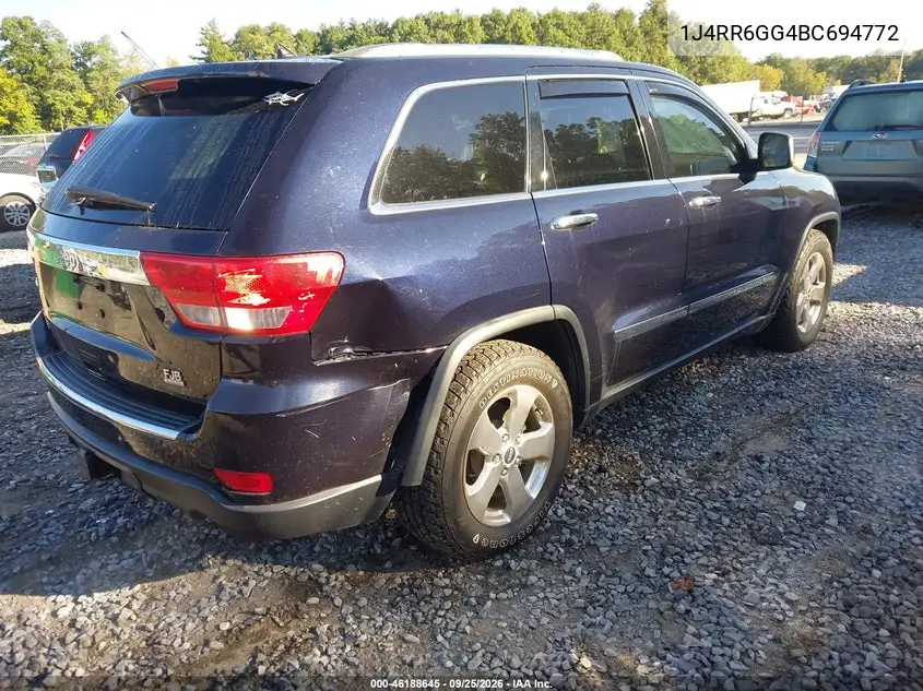 2011 JEEP GRAND CHEROKEE VIN 1J4RR6GG4BC694772 — фото 4