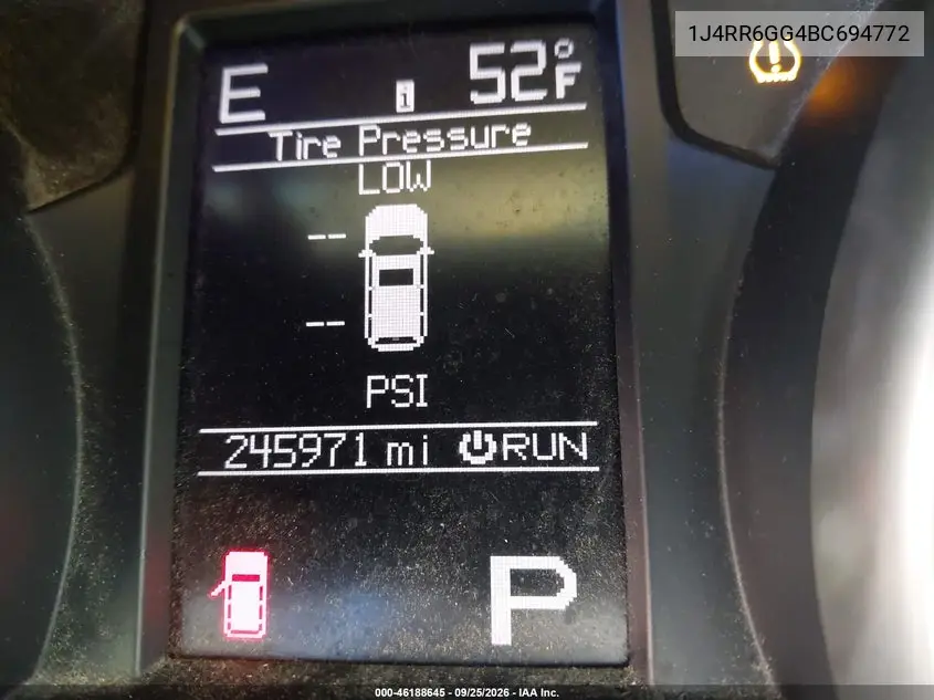 2011 JEEP GRAND CHEROKEE VIN 1J4RR6GG4BC694772 — фото 7