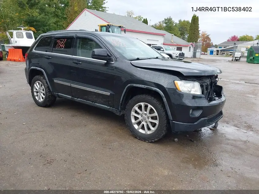 JEEP GRAND CHEROKEE 2011, VIN 1J4RR4GT1BC538402