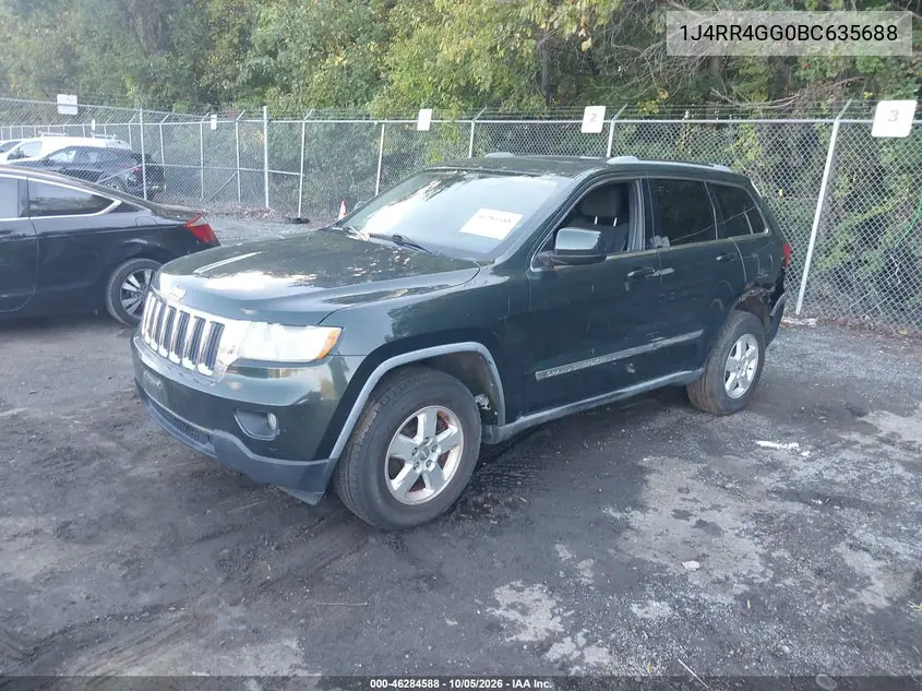 2011 JEEP GRAND CHEROKEE VIN 1J4RR4GG0BC635688 — фото 2