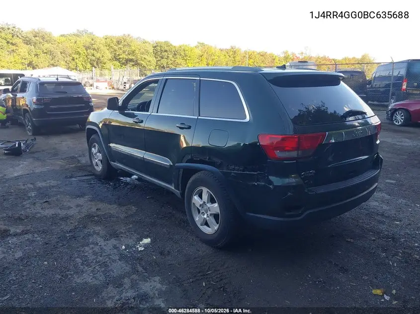 2011 JEEP GRAND CHEROKEE VIN 1J4RR4GG0BC635688 — фото 3