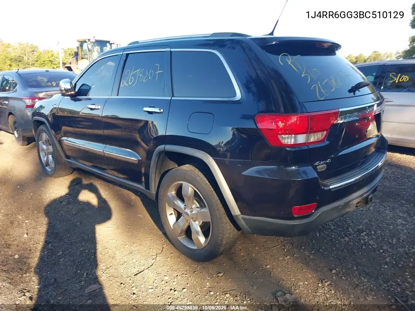 2011 JEEP GRAND CHEROKEE VIN 1J4RR6GG3BC510129 — фото 3