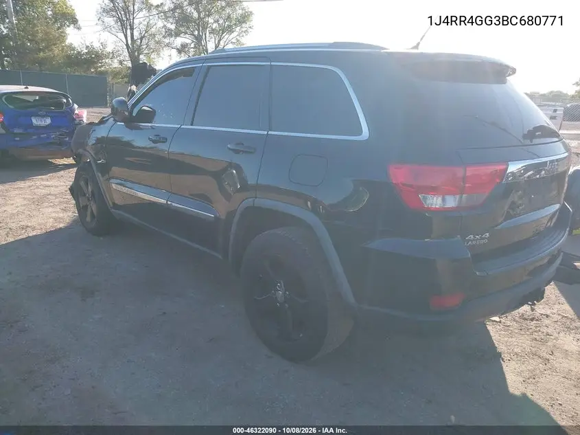 2011 JEEP GRAND CHEROKEE VIN 1J4RR4GG3BC680771 — фото 3