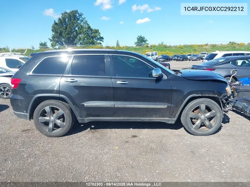 2012 JEEP GRAND CHEROKEE VIN 1C4RJFCGXCC292212 — фото 14