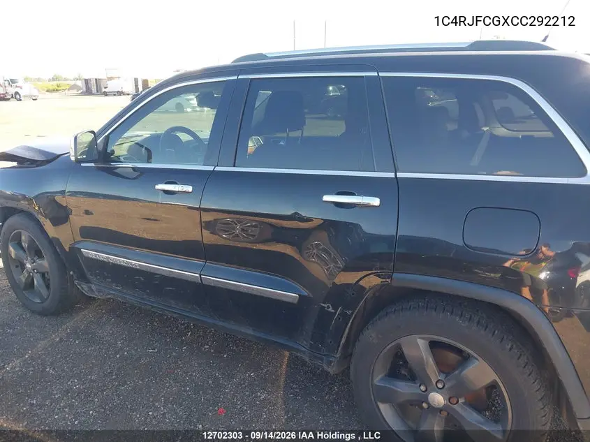 2012 JEEP GRAND CHEROKEE VIN 1C4RJFCGXCC292212 — фото 15