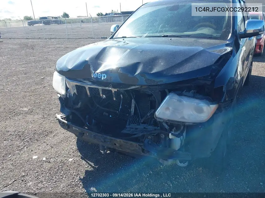 2012 JEEP GRAND CHEROKEE VIN 1C4RJFCGXCC292212 — фото 6
