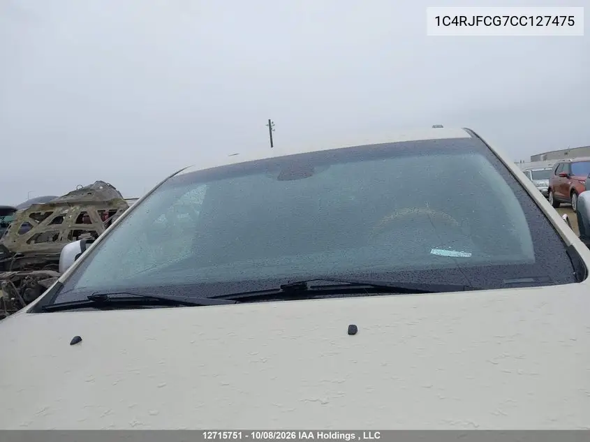 2012 JEEP GRAND CHEROKEE VIN 1C4RJFCG7CC127475 — фото 17