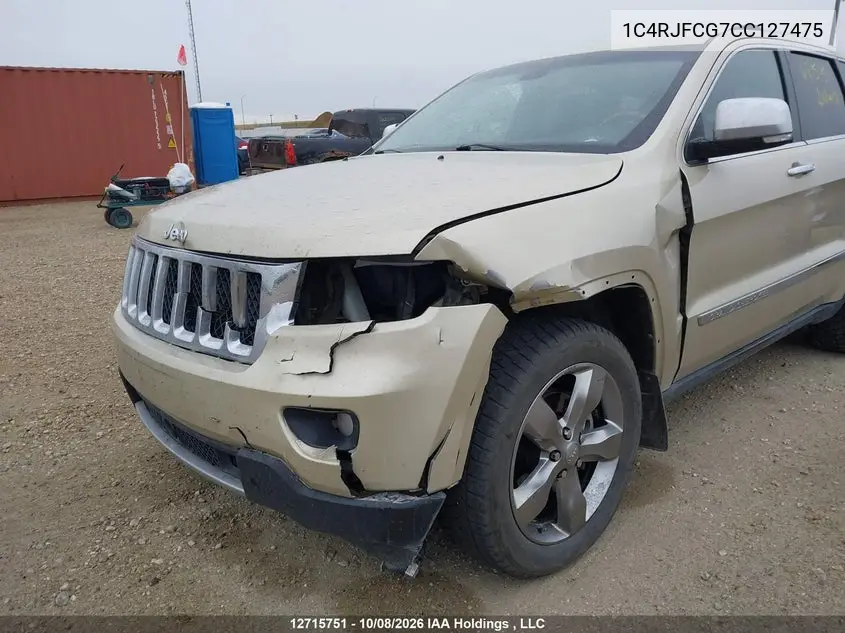 2012 JEEP GRAND CHEROKEE VIN 1C4RJFCG7CC127475 — фото 6