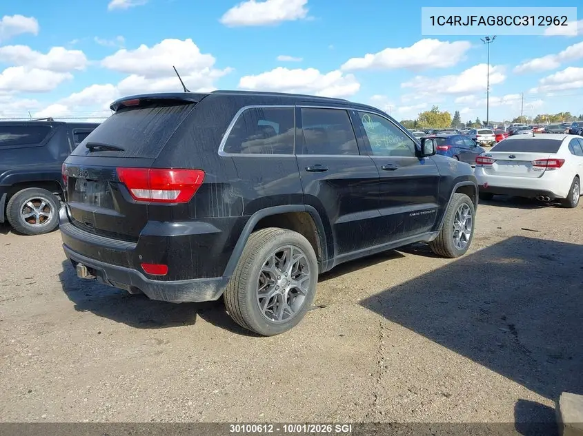 2012 JEEP GRAND CHEROKEE VIN 1C4RJFAG8CC312962 — фото 4