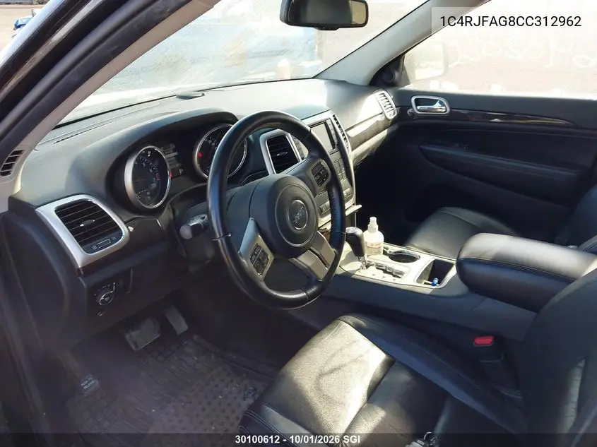 2012 JEEP GRAND CHEROKEE VIN 1C4RJFAG8CC312962 — фото 5