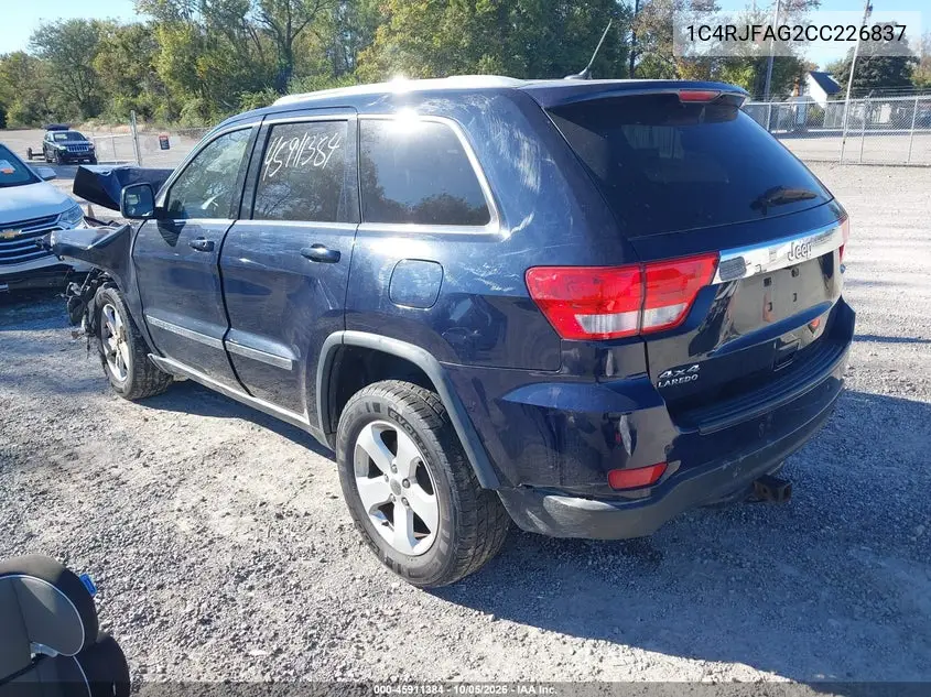 2012 JEEP GRAND CHEROKEE VIN 1C4RJFAG2CC226837 — фото 3