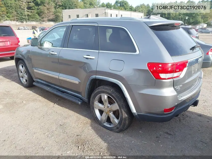 2012 JEEP GRAND CHEROKEE VIN 1C4RJFCT3CC192076 — фото 3