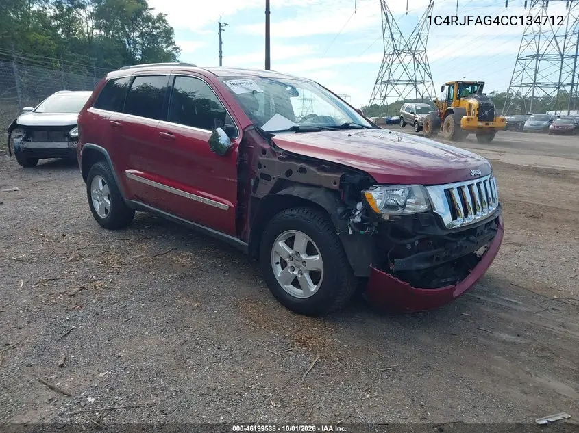 JEEP GRAND CHEROKEE 2012, VIN 1C4RJFAG4CC134712