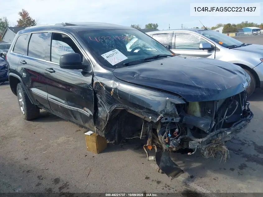 JEEP GRAND CHEROKEE 2012, VIN 1C4RJFAG5CC221437