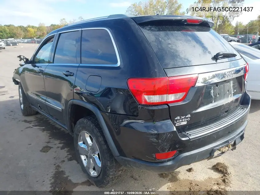 2012 JEEP GRAND CHEROKEE VIN 1C4RJFAG5CC221437 — фото 3