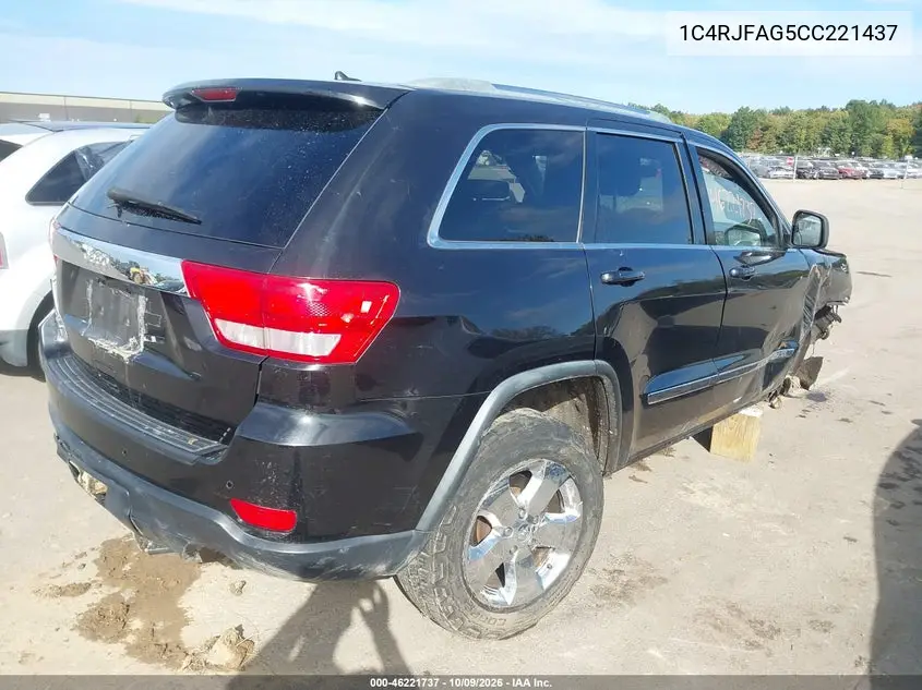 2012 JEEP GRAND CHEROKEE VIN 1C4RJFAG5CC221437 — фото 4